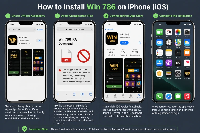 Install Win 786 on iPhone (iOS)